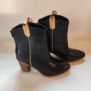 Mia Susanna Western Ankle Boots, Women's Size 7.5 M, Black